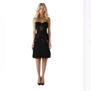 Zac Posen Size 2 mini black corset dress